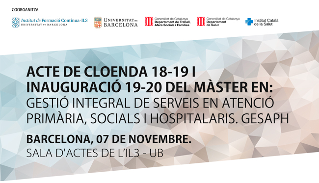 IL3-UB · Cloenda Gestió Integral de Serveis en Atenció Primària, Socials i Hospitalaris. GESAPH
