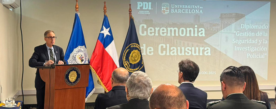 Acto de clausura del Diplomado en Gestión de la Seguridad y de la Investigación Policial